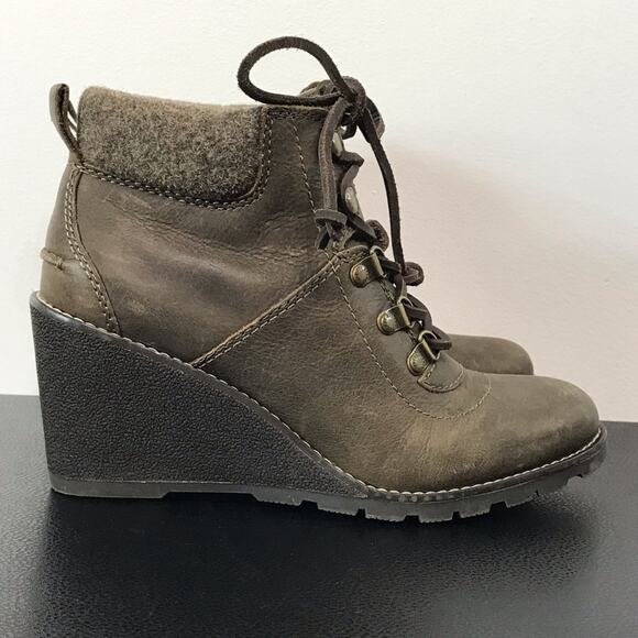 Sperry Celeste Bliss Wedge Ankle Lace Up Bootie Canteen Green Women's Size 7 - Picture 8 of 14